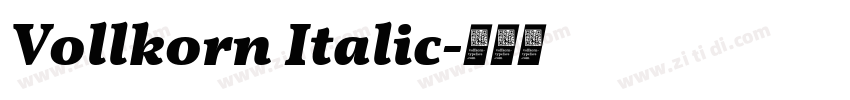 Vollkorn Italic字体转换